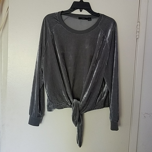 Grey velvet top - Picture 4 of 4